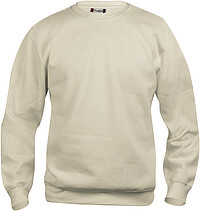 Sweatshirt Basic Roundneck, helles beige, Gr. M
