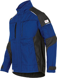 KÜBLER ACTIVIQ cotton+ Jacke 1250, kornblumenblau/​schwarz, Gr. 2XL