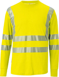 KÜBLER REFLECTIQ Longsleeve, warngelb, Gr. XS