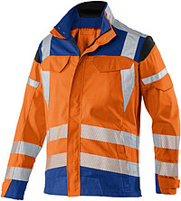 KÜBLER REFLECTIQ Warnschutz-​Jacke PSA 2, warnorange/​kornblumenblau, Gr. …