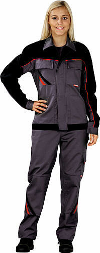 Highline Bundjacke 2319, schiefer/schwarz/rot, Gr. 34 