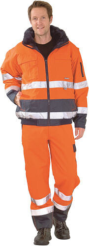Warnschutz-Comfortjacke 2-farbig 2046, warnorange/marine, Gr. L 
