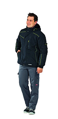 Winterjacke Neon 3394, grau/grün, Gr. 2XL 