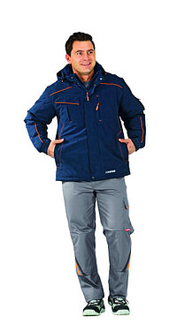 Winterjacke Neon 3395, marine/orange, Gr. XL 