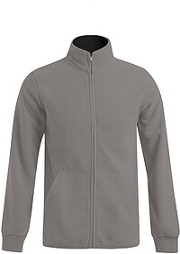 Men’s Double Fleece-​Jacket, light grey-​black, Gr. 3XL