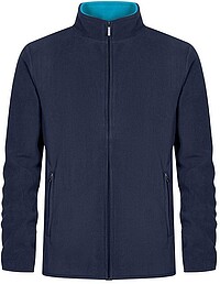 Men’s Double Fleece-​Jacket, navy-​aqua, Gr. 4XL
