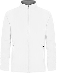 Men’s Double Fleece-​Jacket, white-​light grey, Gr. S