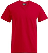 Premium V-​Neck-​T-Shirt, fire red, Gr. 4XL