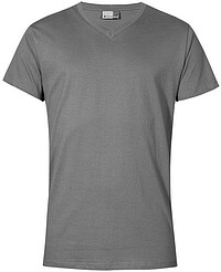Premium V-​Neck-​T-Shirt, steel gray, Gr. M