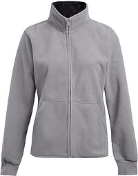 Women’s Double Fleece-​Jacket, light grey-​black, Gr. L