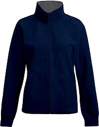 Women’s Double Fleece-​Jacket, navy-​light grey,​Gr. 2XL