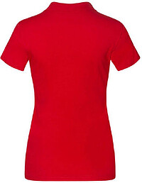 Women’s Jersey Polo-Shirt, fire red, Gr. L 