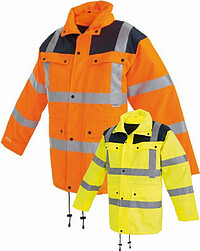 Warnschutz-Parka 3-2447WX, warngelb/blau, Gr. 2XL 